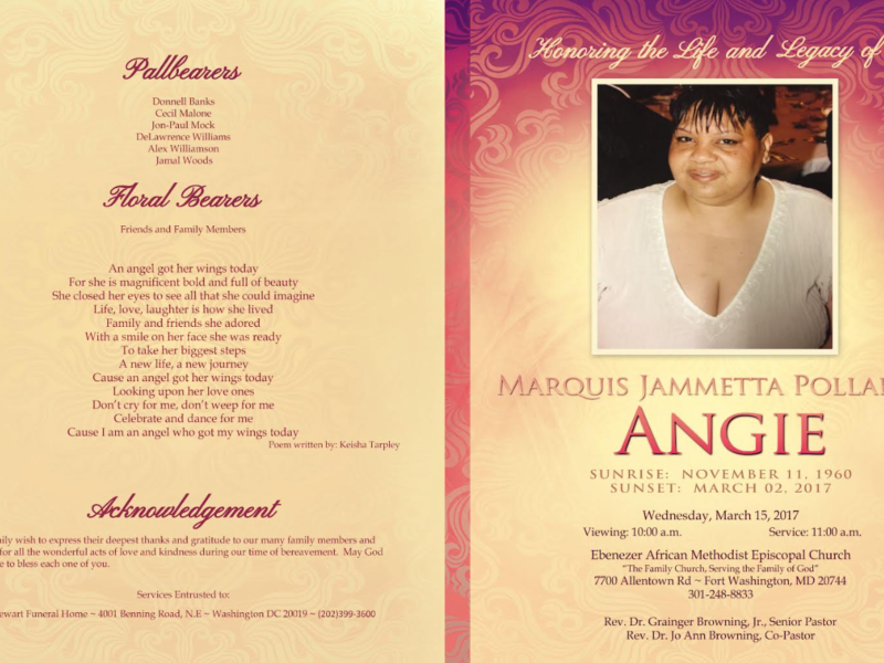 Funeral Program Design